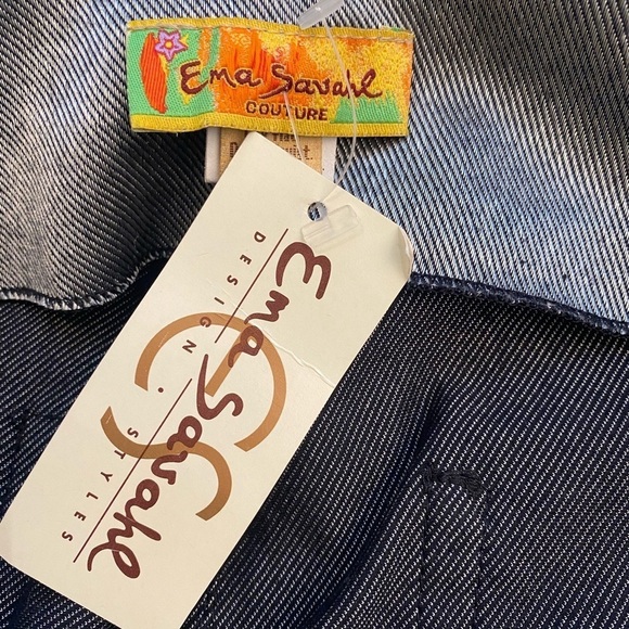 NWT Ema Savahl Couture Luxurious Silver Skinny Moto Style Pants - Picture 12 of 12